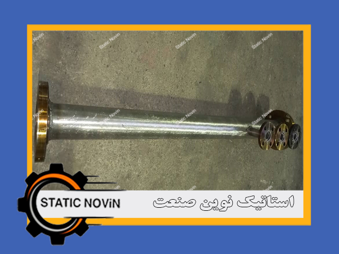 استاتیک میکسر کربن استیل با 3 ساپرت تزریق مدل هلیکال